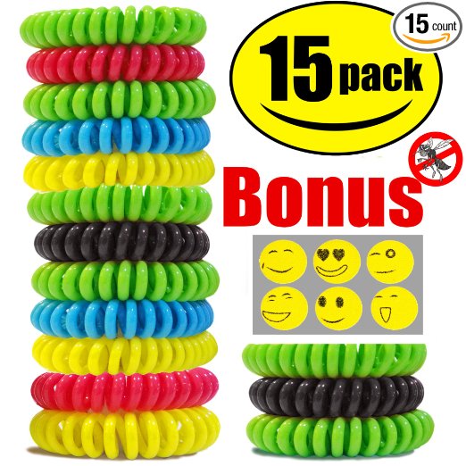 STURME 20 Pack Natural Mosquito Repellent Bracelets, Waterproof, Bug Insect Protection up to 300 Hours, No Deet, Pest Control for Kids Adults …