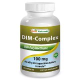 1 DIM Complex 100 mg 120 Capsules by Best Naturals - Contains Diindolylmethane Phosphatidyl Choline Black Pepper fruit Extract - Manufactured in a USA Based GMP Certified and FDA Inspected Facility and Third Party Tested for Purity Guaranteed