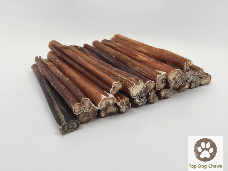 12-inch Standard Bully Sticks Made of All Natural Grass Fed Free Range Beef - Free of Any Hormones Additives or Preservatives - Hand-Inspected and USDAFDA Approved