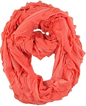 Brooke's Treehouse Infinity Scarf Nursing Cover (Coral Ruffle)