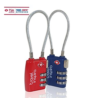 Travel Inspira TSA-Approved Lock Resettable Combination Luggage Lock