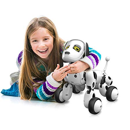 RC Smart Dog, Dinglong Intelligent Remote Control Robot Dog Electronic Pet Educational Toy for Kids - Sing/ Dance/ Walk/ Study Multi Mode - USB Charging