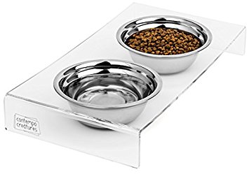 Stainless Steel Dog Food Bowls and Cat Food Bowls With Acrylic Stand