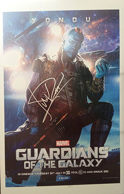 Michael Rooker "Yondu" Guardians of the Galaxy Signed 11x17 Photo Movie Poster