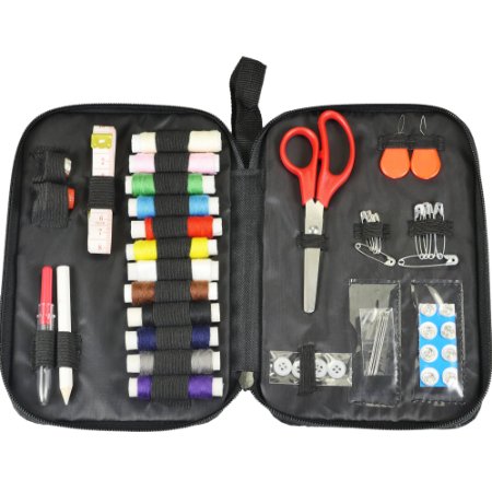 Professional Sewing Kit Includes 50 Quality Sewing Accessories Excellent Option for a Beginners Sewing Kit It Works Great As a Handy Travel Sewing Kit