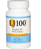 Tongkat Ali LJ100 100 to 1 Extract 25 Mg  60 Caps - Endorsed Dr Ray Sahelian MD Author of Natural Sex Boosters