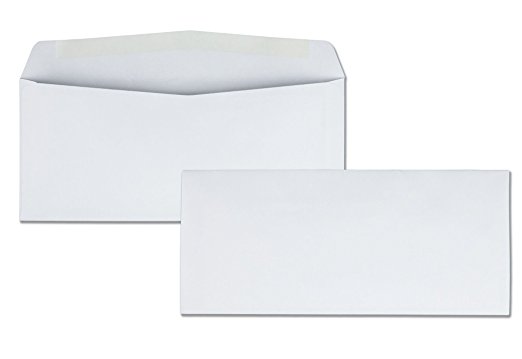 Quality Park Business Envelope, #10, 4 1/8 x 9 1/2, White, 500/Box (90020)