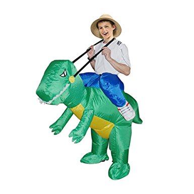 TOLOCO - Inflatable Dinosaur T-REX Adult Fancy Dress Costume (green2)