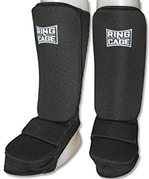 Slip-on cloth shin instep for Muay Thai, MMA, Kickboxing, stand up-Large