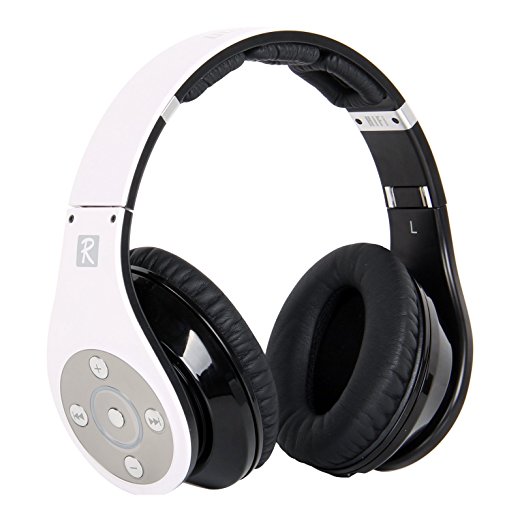 Bluedio R Plus Wireless Bluetooth Headphones with Micro SD Card Slot (White)