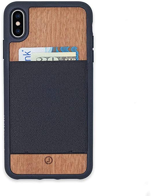 JIMMYCASE iPhone 5/5s/SE Wallet Case, Handcrafted in USA • Real Mahogany • Ultra Slim Protective Credit Card/Wallet Case • Holds Six Cards & Cash