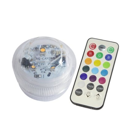 LXS 3-LED Multicolor Submarine Tea Light Mini Lamp With 21-Key Multi-function Remote Controller Can Adjust the Brightness and ColorSuitable for Wedding and Party2