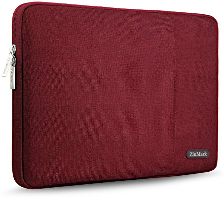 ZinMark Laptop Sleeve for 13-13.3 inch MacBook Air | MacBook Pro Retina 2012-2015 | iPad Pro 12.9, Chromebook Tablet Apple Lenovo Dell Protective Pouch Carrying Case Bag Cover, Spill-Resistant, Red