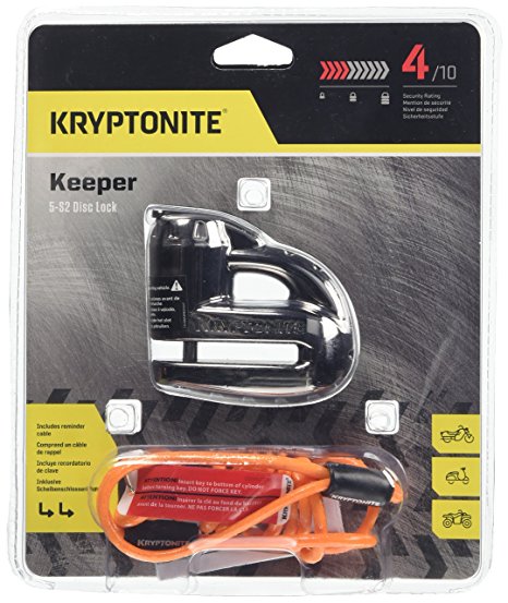 Kryptonite 000877 Keeper 5s Black Chrome Disc Lock