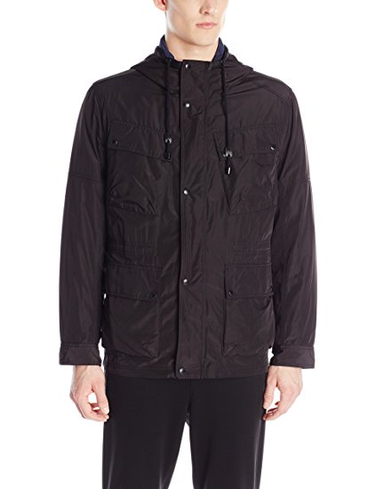 Cole Haan Signature Men's Oxford Nylon Three-In-One Hooded Parka