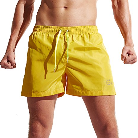 Funycell Men's Shorts Swim Trunks with Pockets