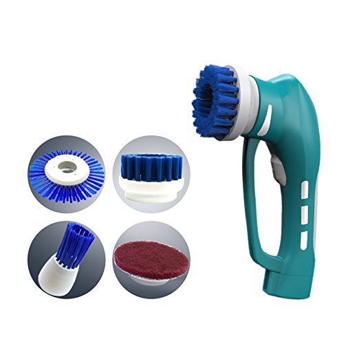 Handheld Cleaner Brush,ETTG Power Scrubber Cleaning Kit Portable Cordless Power Scrubber Brush for Kitchen,Bathroom,etc(Battery Model)