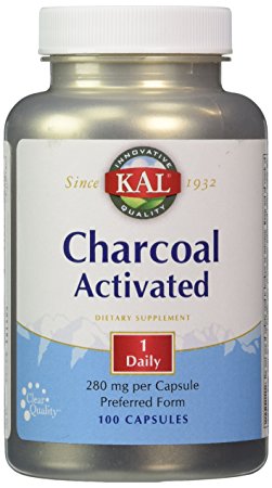 KAL - Charcoal Activated, 280 mg, 100 capsules