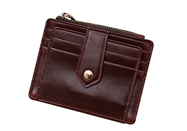 Vlike Mini slim Credit Card Case Wallet with ID Window and Zipper Holder purse