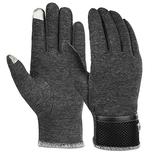 Vbiger Winter Gloves Touch Screen Texting Mittens Warm Cold Weather Gloves For Men