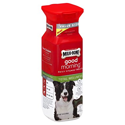Milk-Bone Total Wellness Good Morning Daily Vitamin Dog Treats, 15 Ounce