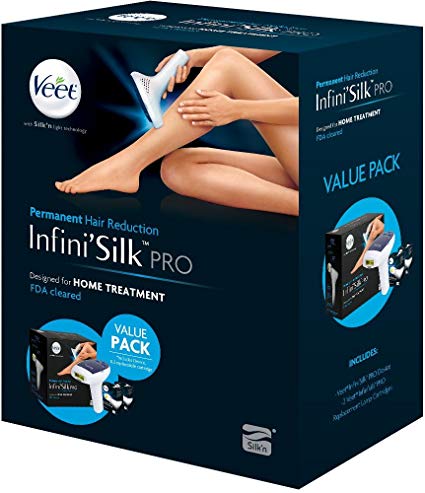 Veet Infini'Silk Pro Light-Based IPL Hair Removal System With 2 BONUS Cartridge Refills 1 ea