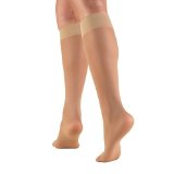 Truform 1763 Compression Stockings Sheer Knee High 8-15 mmhg Beige Medium