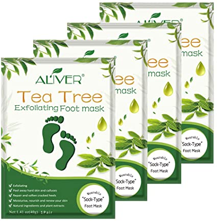 Foot Peel Mask - 4 Pairs - Deep Exfoliating Peel Off Mask for Women and Men For Cracked Heels, Dead Skin and Calluses - Make Your Feet Baby Soft Get Smooth Silky Skin - Removes Rough Heels Dry Skin