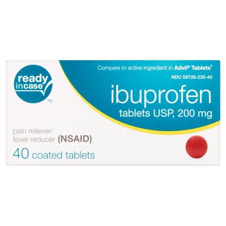 Ready In Case Ibuprofen Pain Relief/Fever Reducer, 200mg, 40 count