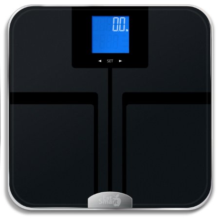 EatSmart Precision GetFit Digital Body Fat Scale w 400 lb Capacity and Auto Recognition Technology
