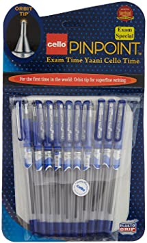 Cello Pinpoint Ballpoint Pens - Blue (Pack of 10)