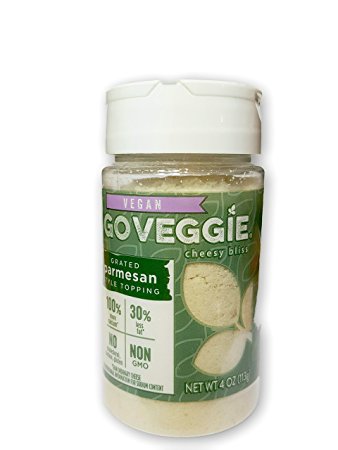 Go Veggie  Dairy-Free Grated Topping, Parmesan, 4 oz (Pack of 2)