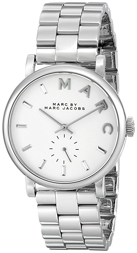 Marc by Marc Jacobs Women's MBM3242 Baker Silver-Tone Stainless Steel Watch with Link Bracelet