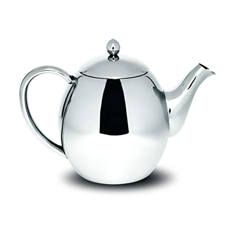 Sabichi Double Wall Stainless Steel Teapot, Silver, 1200 ml
