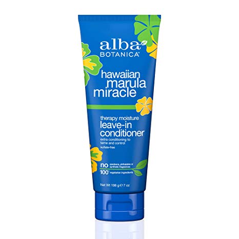 Alba Botanica Hawaiian Marula Miracle Therapy Moisture Leave-In Conditioner, 7 oz