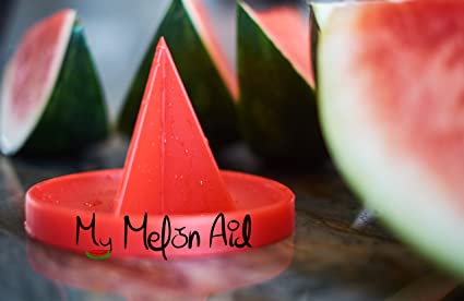 Patented Watermelon Slicer Stand - My MelonAid Cutter - Push, Cut & Eat Healthy - Safe, No Mess and No Stress - Tool for All types of Melons