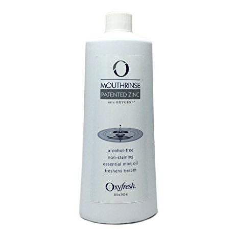 Oxyfresh Mouthwash Patented Zinc Formula with Oxygene – No Artificial Colors, Alcohol-Free – 16 Oz.