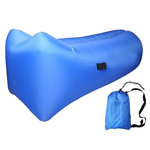 Inflatable Air Lounger Portable Air Sofa with Carry Bag,Pockets & Anchor Made of Durable 210D Parachute for Indoor/outdoor, Camping, Beach, Park, Backyard
