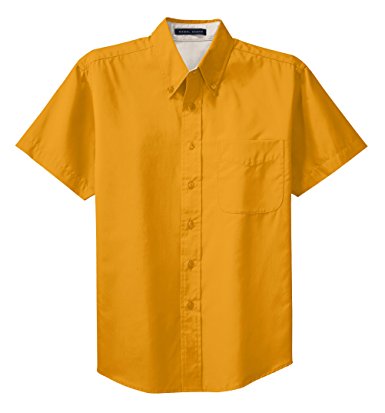Kamal Ohava Big & Tall Men's Short Sleeve Wrinkle Free Button Down Work Shirt