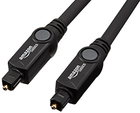 AmazonBasics Digital Optical Audio Toslink Cable - 6 Feet (1.8 Meters)