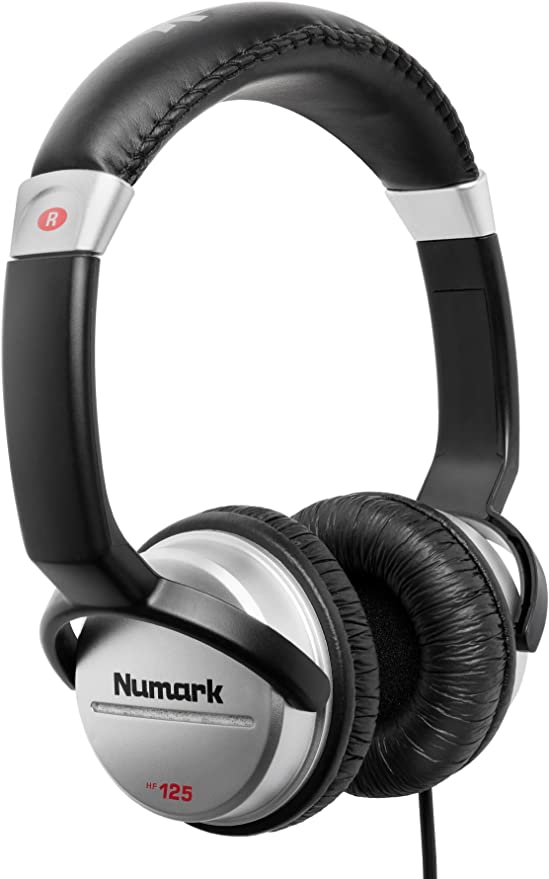 Numark HF125 | Portable Professional DJ Headphones with 6ft Cable, 40mm Drivers for Extended Response & Closed Back Design for Superior Isolation