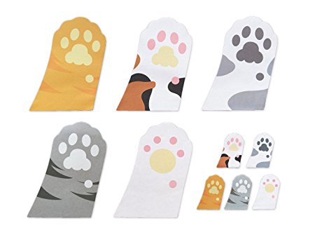 Cute Cat's Paw Shaped Self-Stick Notes, Scratch Pads, 10 Pads/Pack, 30 Sheets/Pad (Cat's Paw)
