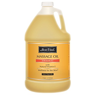 Bon Vital Original Massage Oil for a Versatile Massage Foundation to Relax Sore Muscles and Repair Dry Skin, Most Requested, Best Massage Oil on Market, Unbeatable Consistency and Quality, 1 Gallon