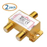 Cable Matters 2-Pack Gold Plated 2-Way 24 Ghz Balanced Coaxial Splitter