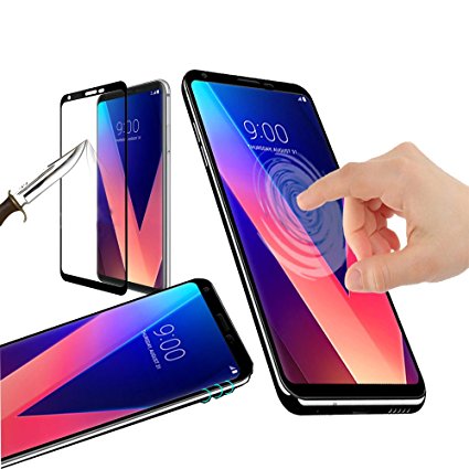 For LG V30 Screen Protector,3D Curved Full Coverage HD Protective Film Premium Tempered Glass Screen Protector {Anti-Scratch}{Easy to Install}{9H Hardness} (LG V30)