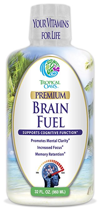 Brain Fuel - Liquid Brain Nootropic Supplement for Increased Mental Clarity, Focus, Concentration, & Memory Retention- W/ GABA, Tyrosine, Alpha GPC, Phosphatidylserine, Huperzine-A.-32oz, 32 Serv