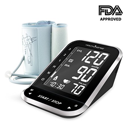 Health Sense BP300 Heart Mate Digital Upper Arm Blood Pressure Monitor (Black)
