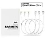 Certified ScableTM 3 Pack 8 Pin Lightning to USB Charging Cable Connector for iPhone 6 6 Plus iPhone 5s 5 5c iPod Touch 5th Nano 7th and iPad 4 Air Air 2 Mini with Authentication Chip Ensures Fast Charging and No Annoying Error Messages