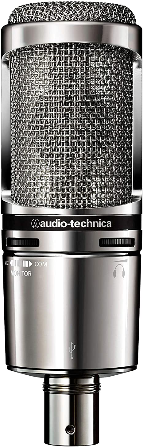 Audio-Technica Cardioid Condenser USB Microphone, Limited Edition Chrome, (AT2020USB V)