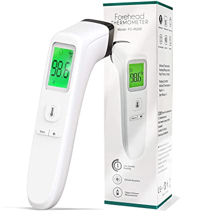 Forehead Thermometer for Adults and Baby, Non-Contact Infrared Digital Thermometer Accurate Instant Reading Medical Thermometer with LCD Display and Fever Alert
